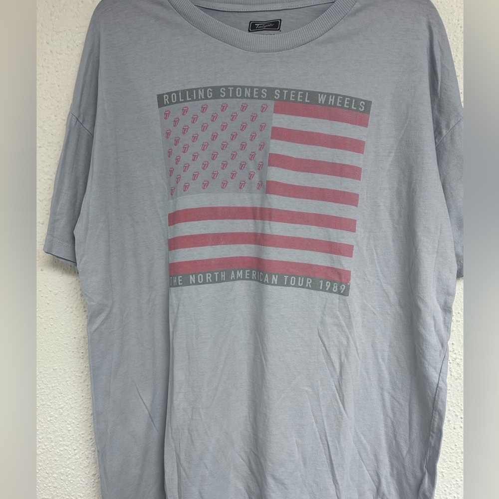 Vintage 1989 The Rolling Stones‎ Concert T Shirt Front  and back graphic sz Med
